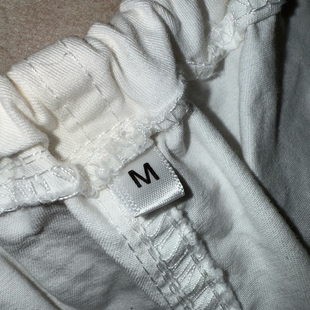 White Drawstring Pants - Picture 3 of 4